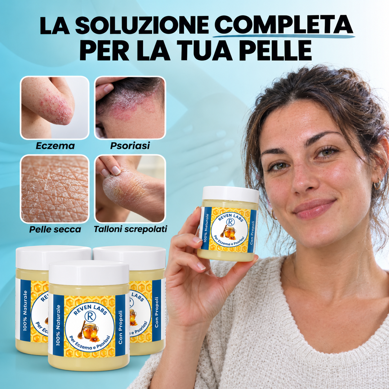 Balsamo riparatore per eczema e psoriasi