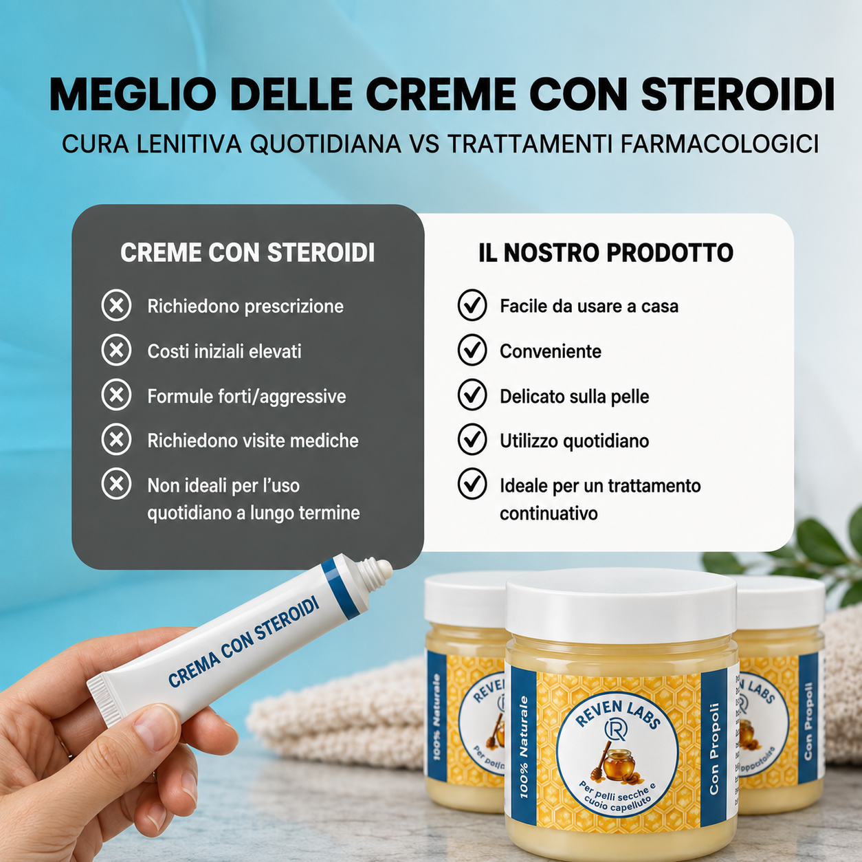 Balsamo riparatore per eczema e psoriasi